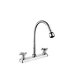 8 Inch Double Cross Handle Brass Kitchen Faucet